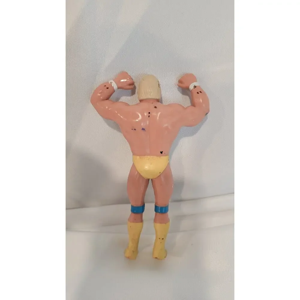 Vintage Hulk Hogan Wrestling Action Figure Yellow Blue WWF WWE Figure